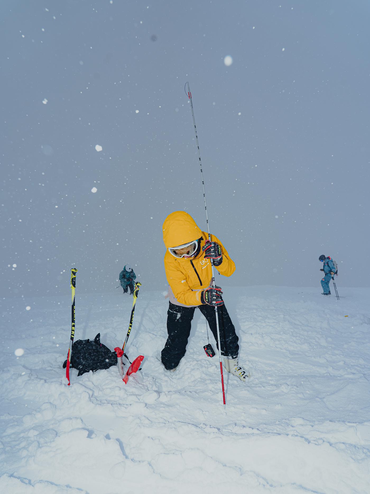 Sauvetage avalanche groupe